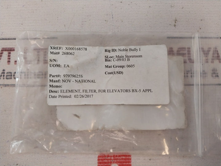 Nov-national 979796-25-s Filter Element Bx/Ps