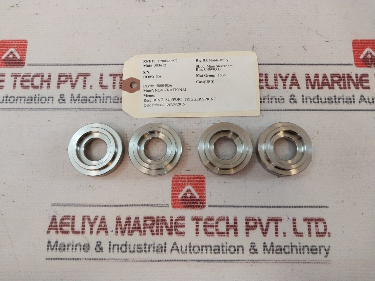 Lot Of 4X Nov-national 50004056 Support Trigger Spring Ring 593612