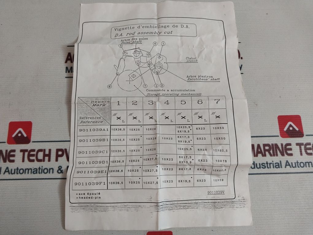 9011039V Shoulder Pin Set