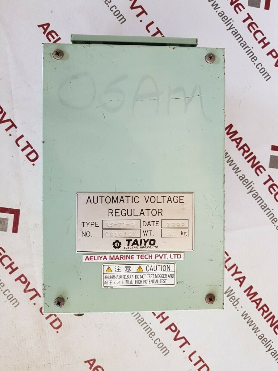Taiyo as-71-2 automatic voltage regulator 091419h
