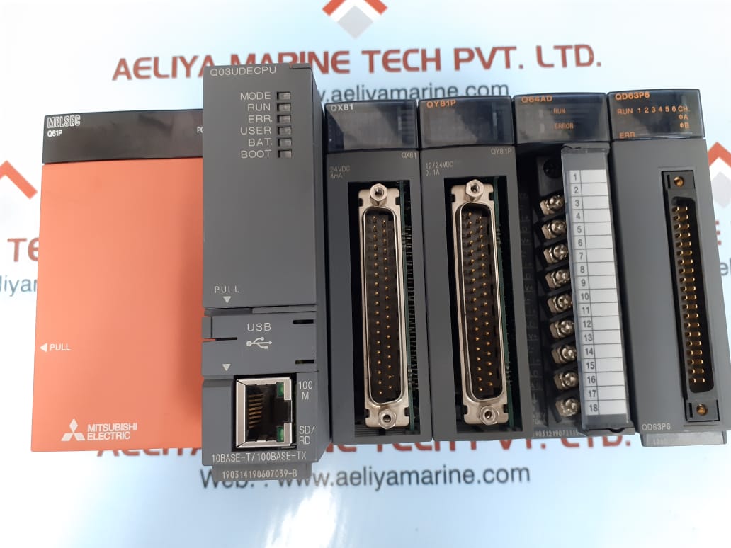 Mitsubishi melsec qseries q61p q03udecpu qx81 qy81p q64ad qd63p6