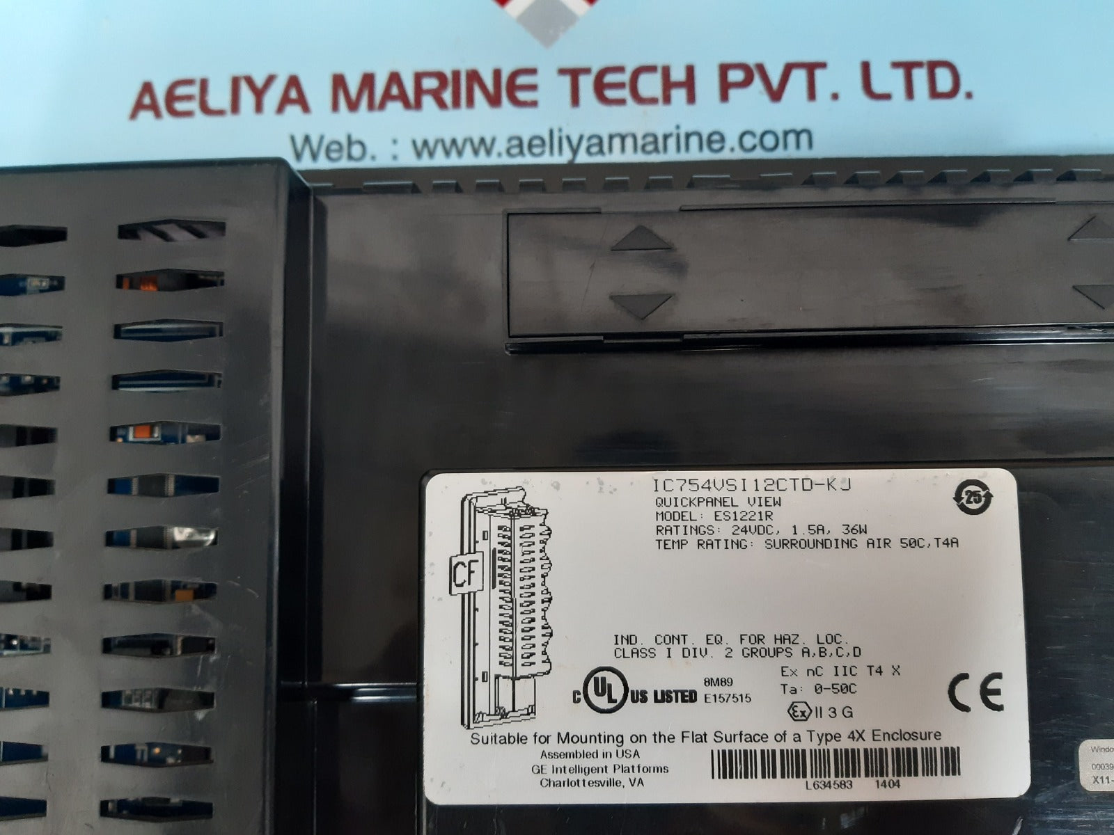 Ge es1221r quickpanel view operator interface ic754vsi12ctd-kj