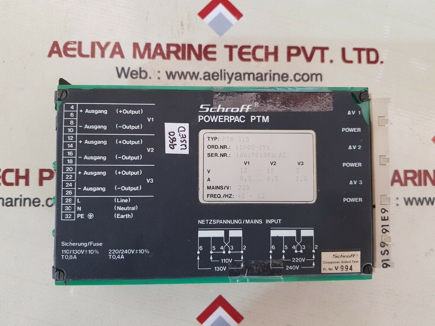 Schroff ptm 315 power ptm