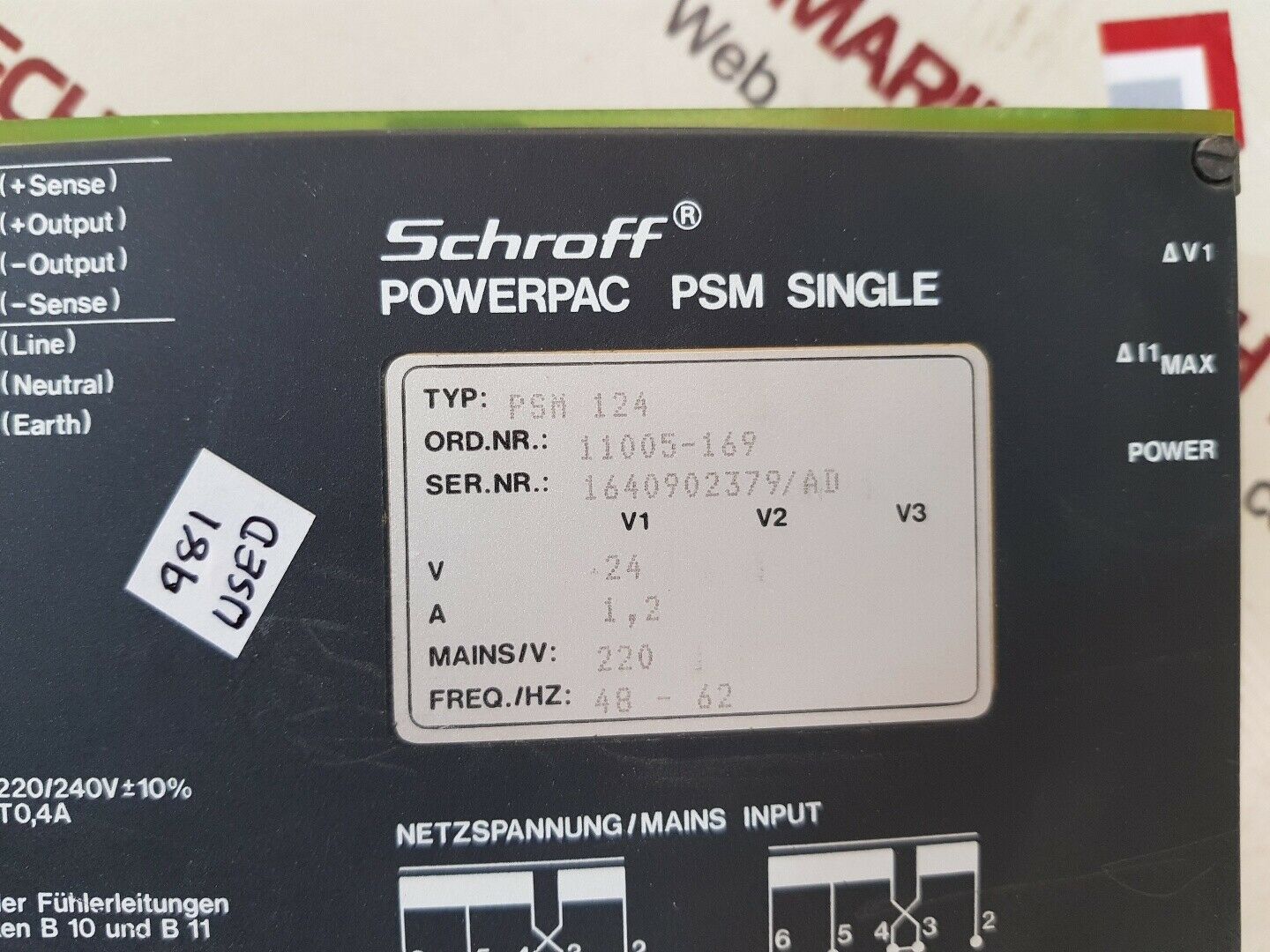 Schroff psm 124 powerpac psm single