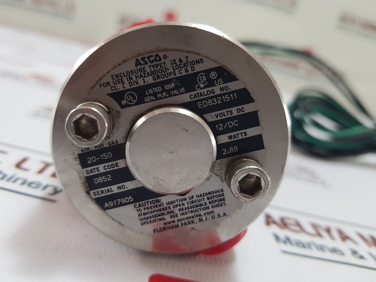 Asco Ed8321511 Solenoid Operator Valve