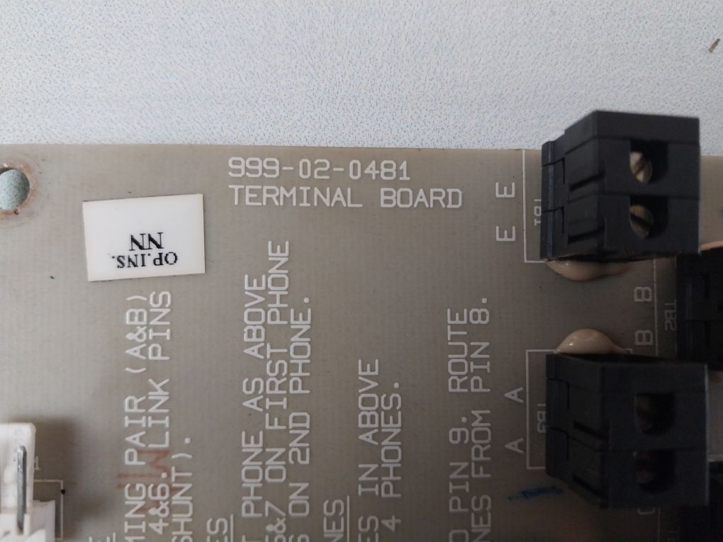999-02-0481 Terminal Board 999-02-0481-001