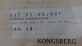 Kongsberg gt300c3g40v pressure transmitter