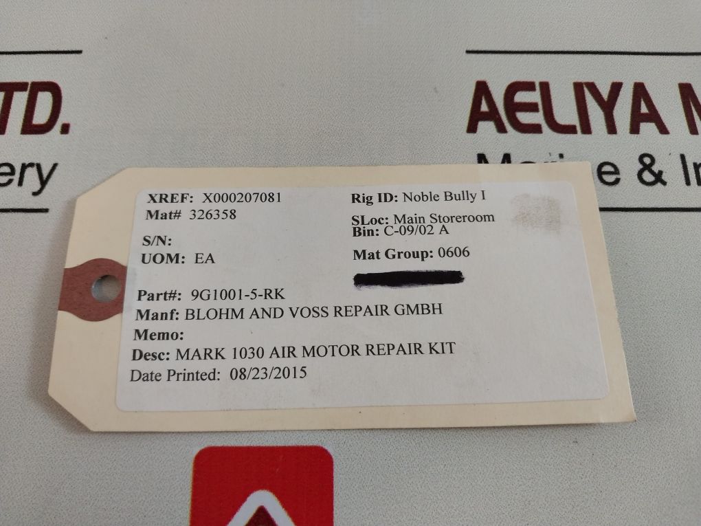 9G1001-5-rk Mark 1030 Air Motor Repair Kit
