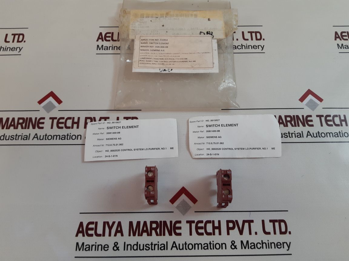 Siemens 3Sb14 00-0B Contact Block 712.0.75.01.062 Ac-15 6A 230V
