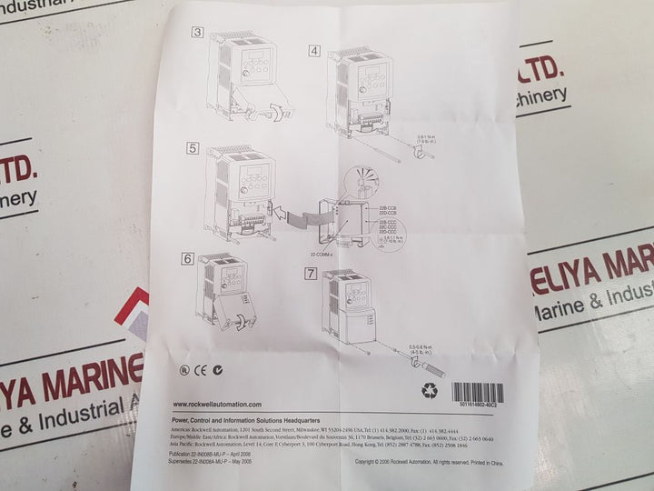 Allen-bradley 22B-ccb Communication Adapter Cover Ser: B