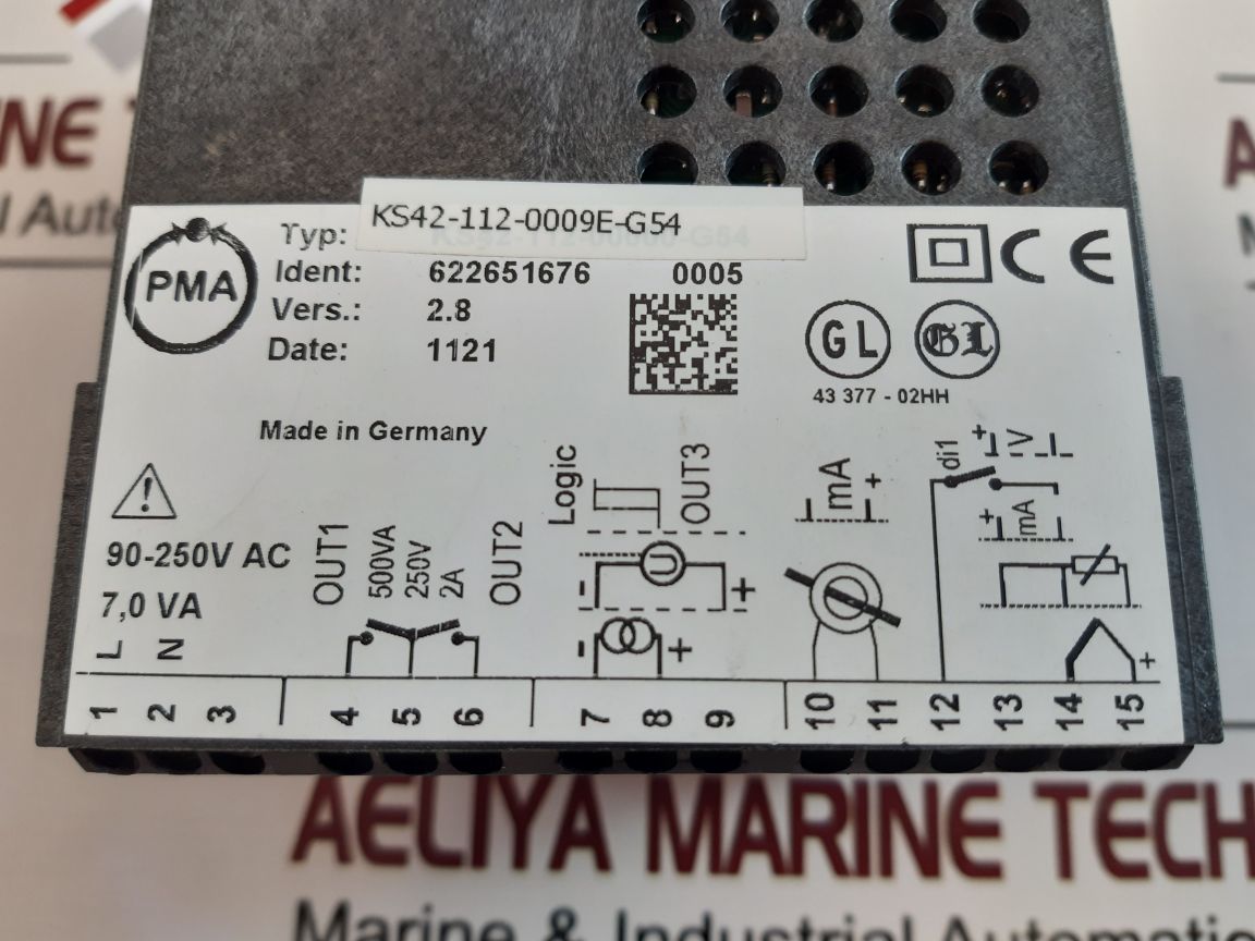 Aalborg industries ks42-112-0009e-g54 temperature controller ks 42-1 universal