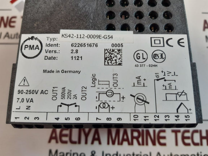 Aalborg industries ks42-112-0009e-g54 temperature controller ks 42-1 universal