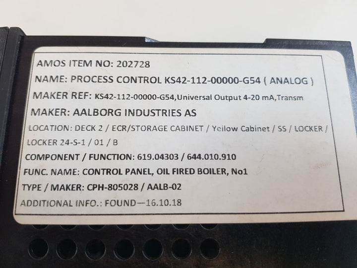 Aalborg ks 42-1 universal loop temperature controller ks42-110-0009e-g54