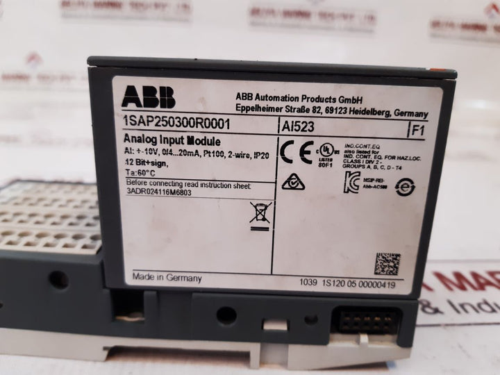 Abb 1Sap250300R0001 Analog Input Module Ai523 F1 1S120 05 00000419