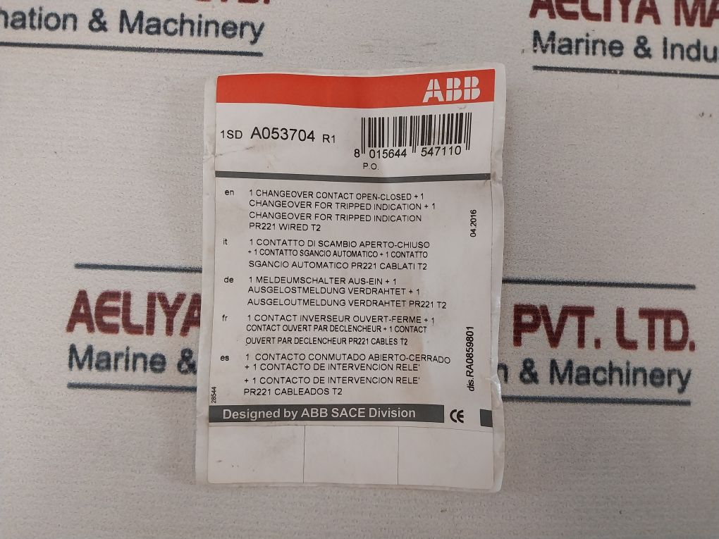 Abb 1Sd A053704 R1 Changeover Contact Open-closed Tripped