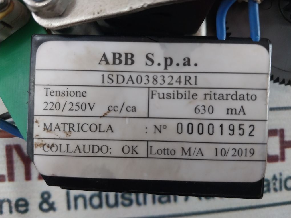 Abb 1Sda038324R1 Geared Motor Device Supply 220/250V Cc/Ca