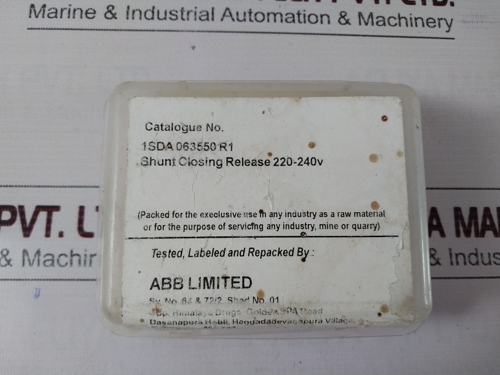 Abb 1Sda063550R1 Shunt Closing Release 220-240V,50-60Hz