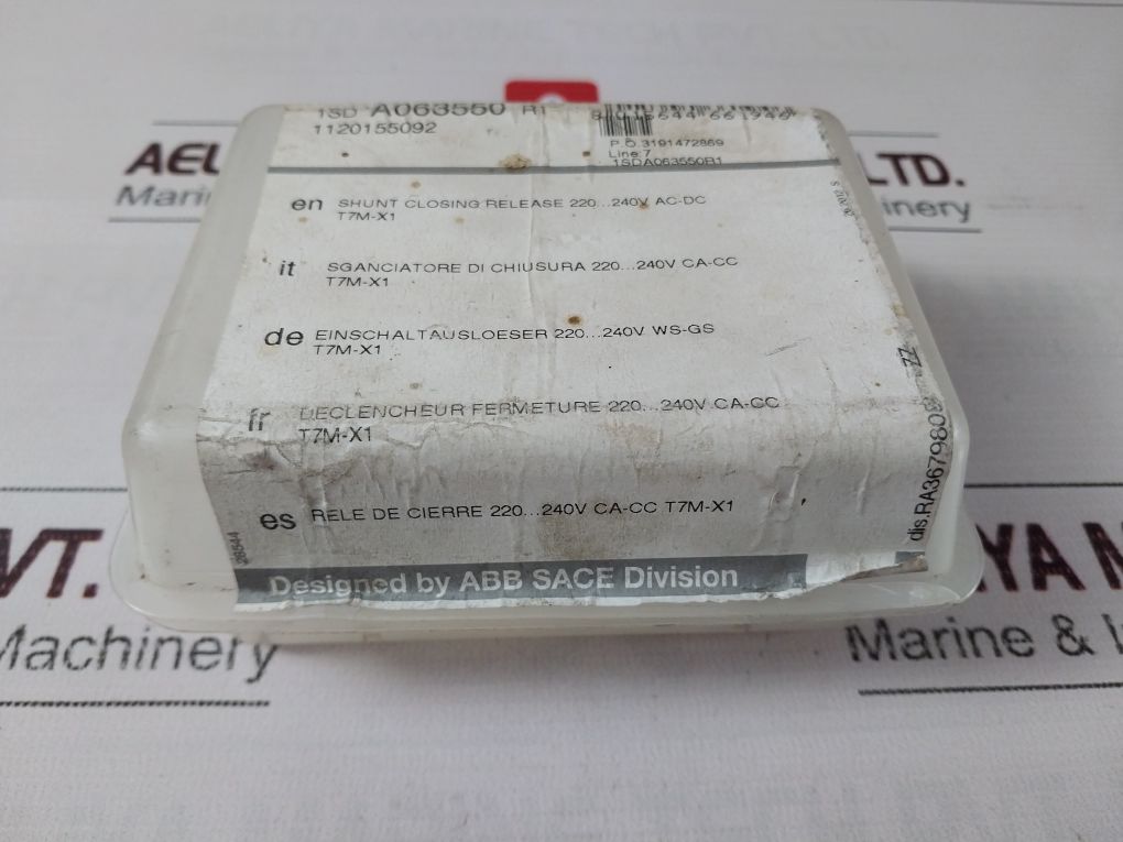 Abb 1Sda063550R1 Shunt Closing Release 220-240V,50-60Hz