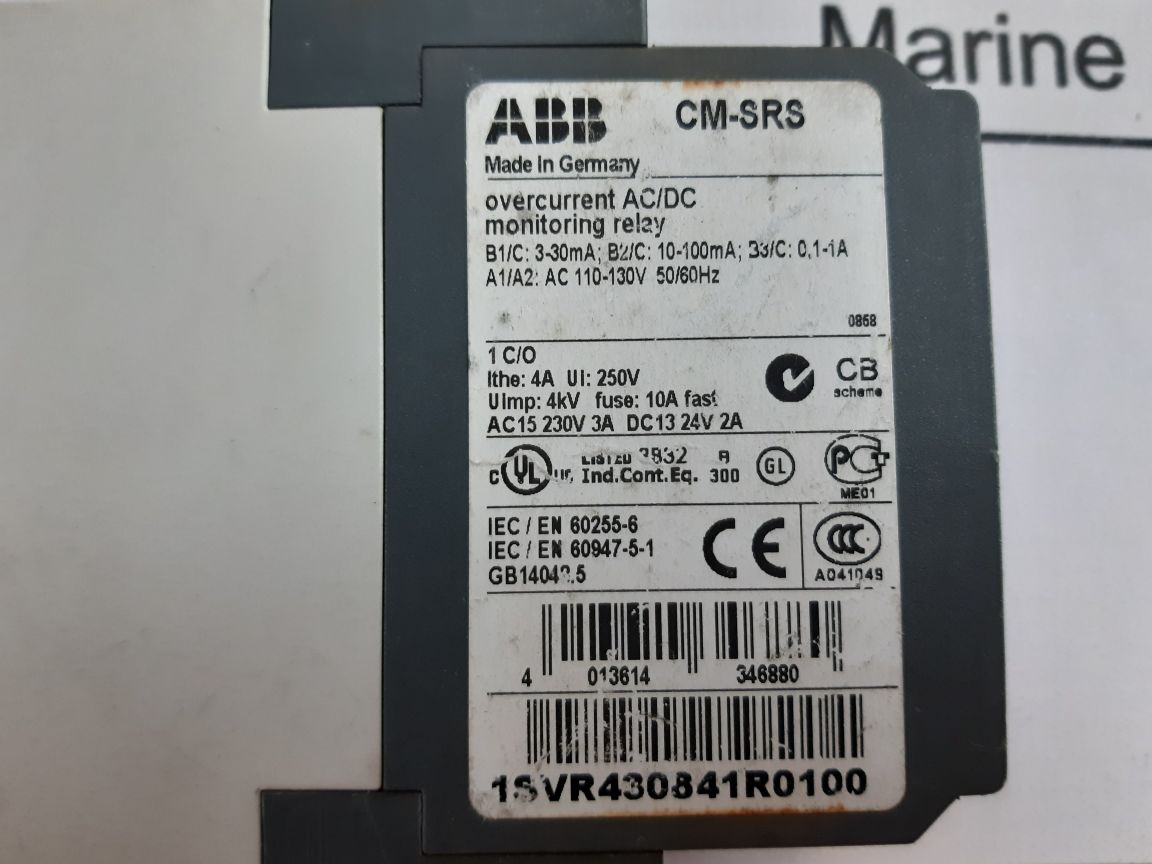 Abb 1Svr430841R0100 Relay Voltage Monitor