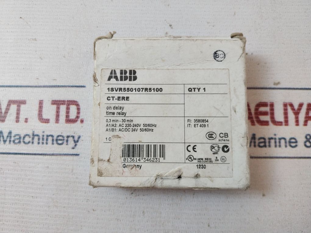 Abb 1Svr550107R5100 Time Relay On Delay