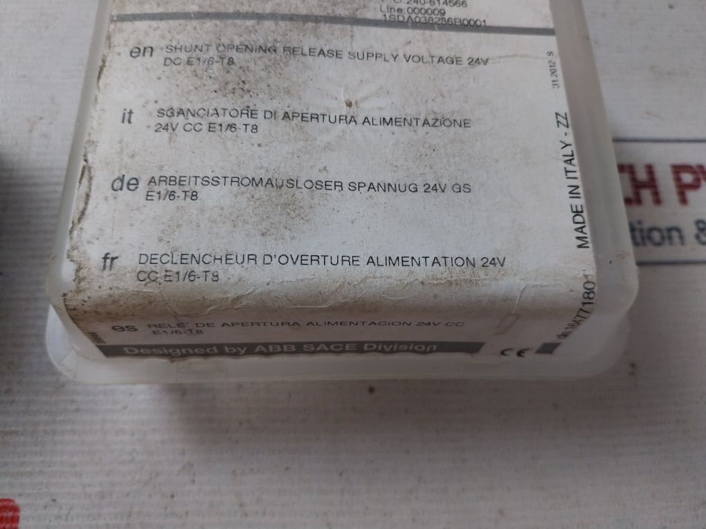 Abb 24V Dc E1/6-t8 Shunt Opening Release Supply