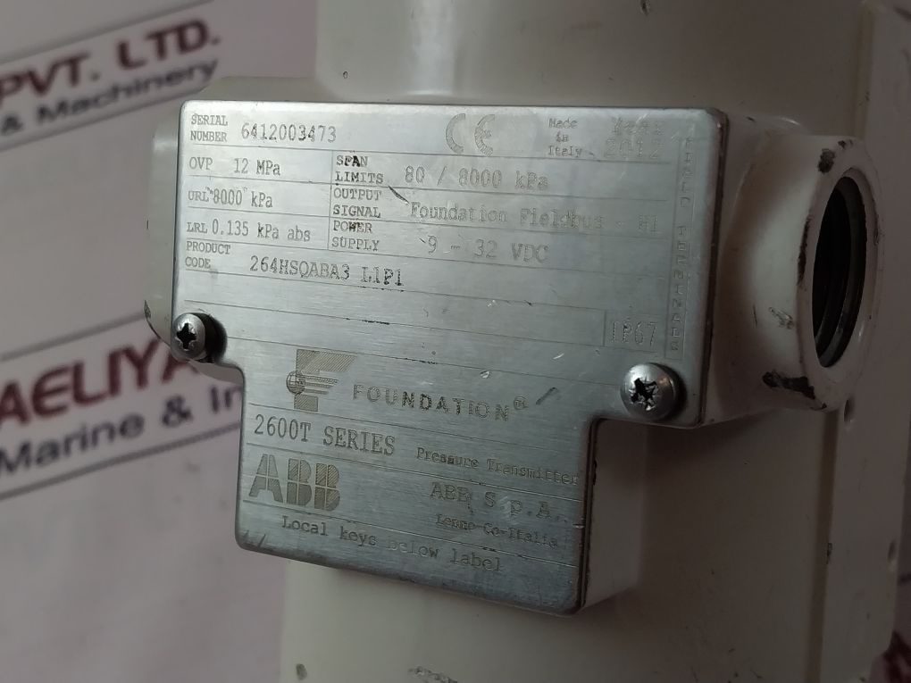 Abb 2600T Pressure Transmitter