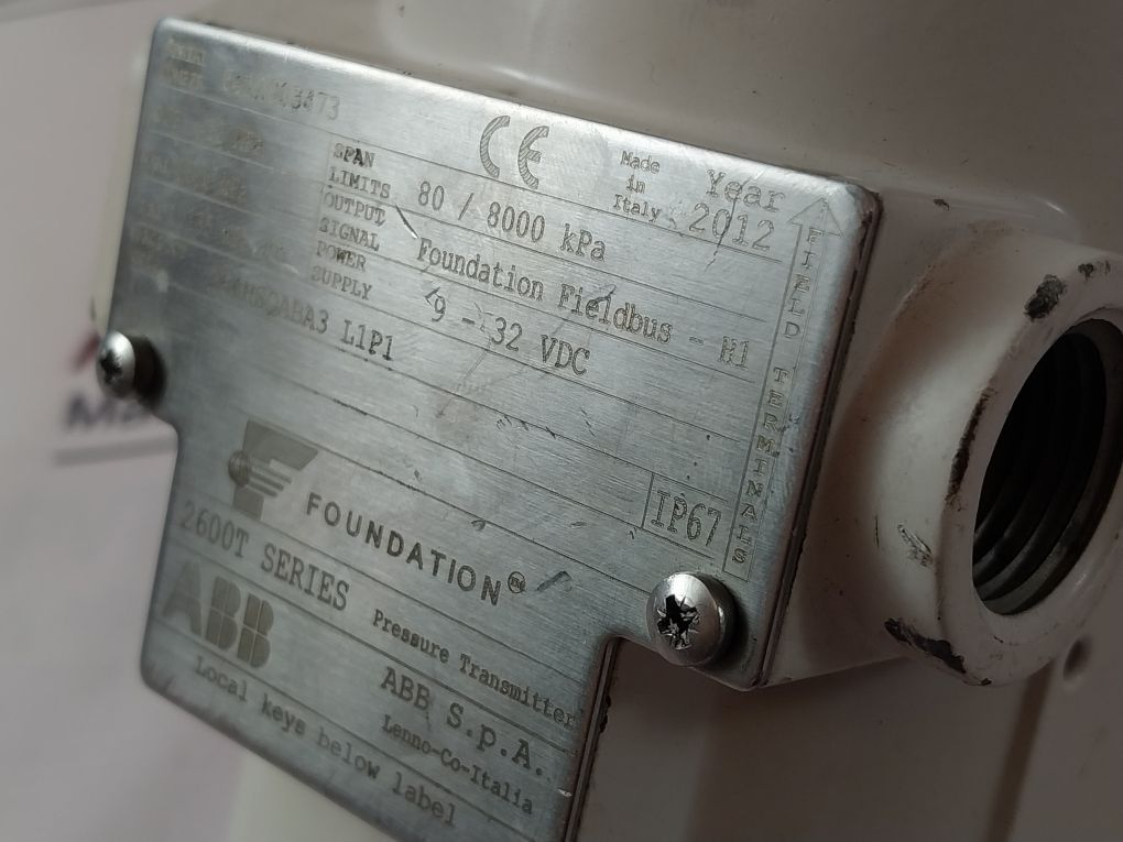 Abb 2600T Pressure Transmitter