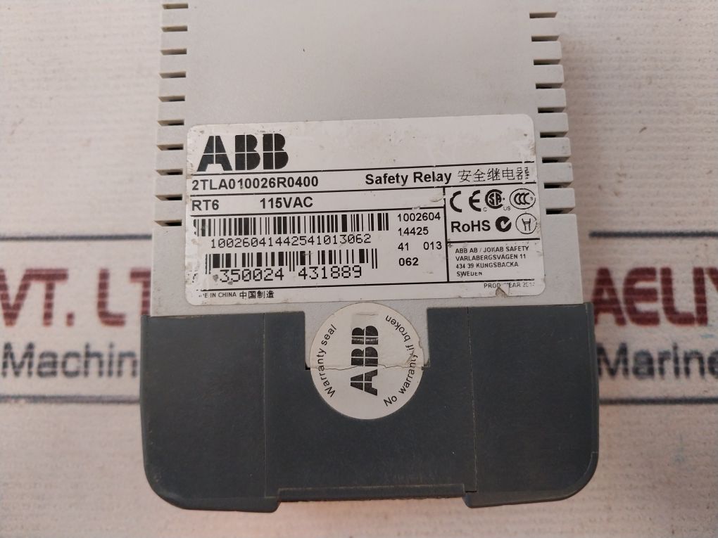 Abb 2Tla0100026R0400 Safety Relay 5-30 Vdc 0-15 Ma