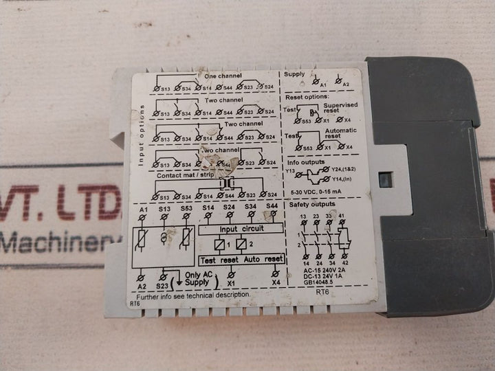 Abb 2Tla0100026R0400 Safety Relay 5-30 Vdc 0-15 Ma