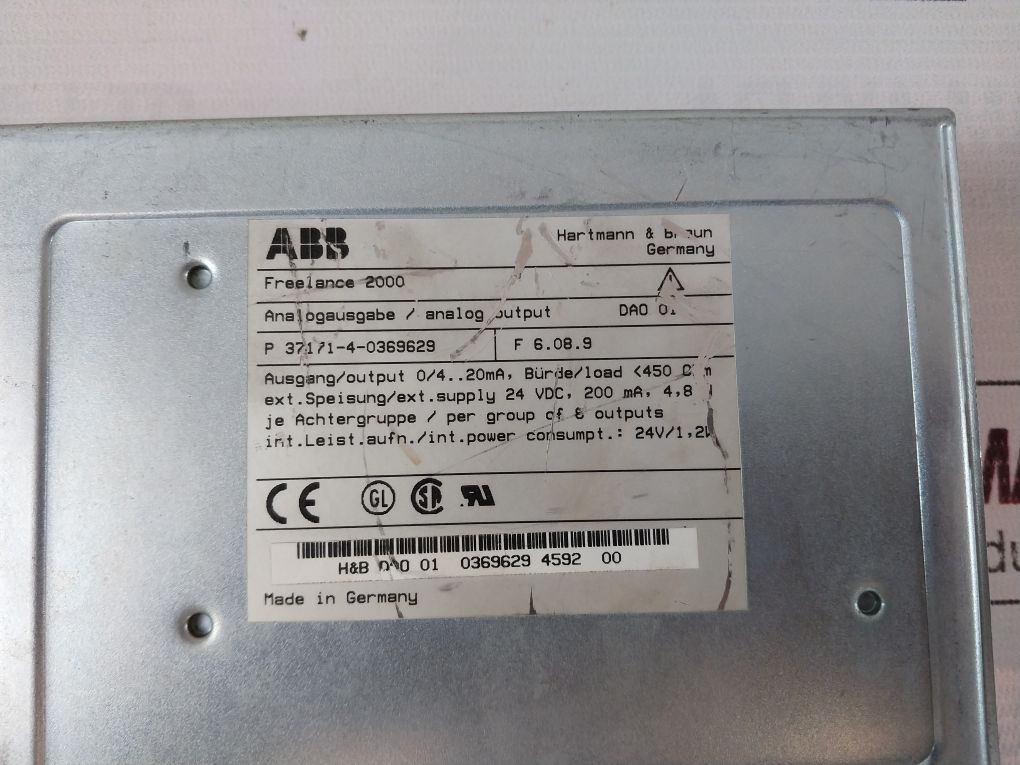 Abb Freelance 2000 Analog Output 37171-4-0369629