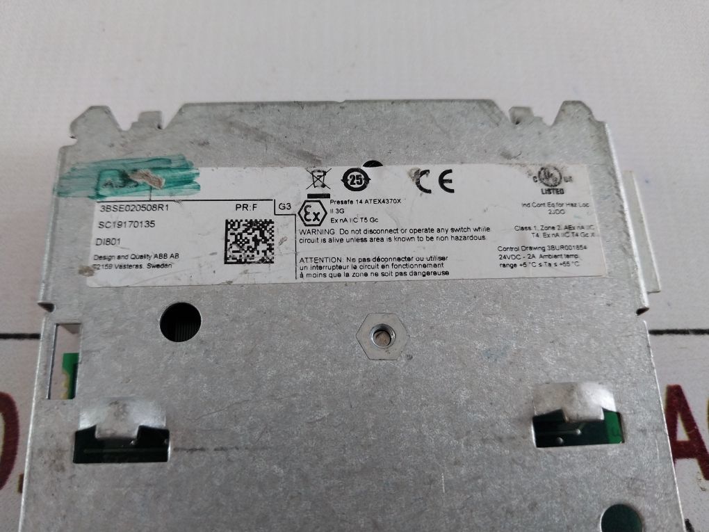 Abb Di801 Pr: F Pcb Card 3Bse020508R1 With 3Bse020509R1