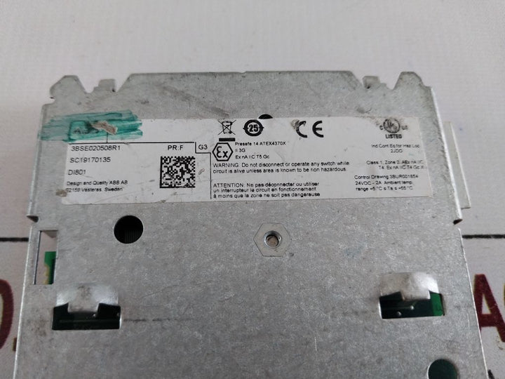 Abb Di801 Pr: F Pcb Card 3Bse020508R1 With 3Bse020509R1