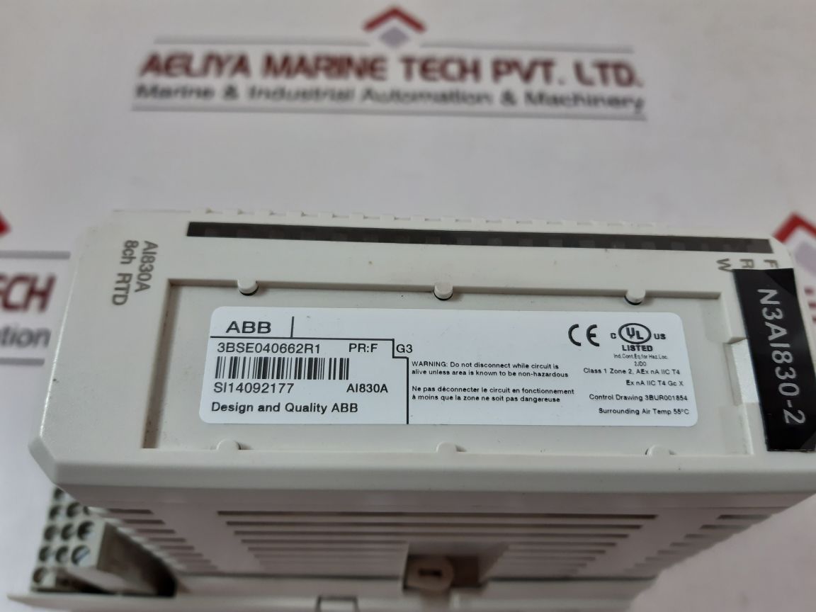 Abb 3Bse040662R1 Analog Input Module Ai830A