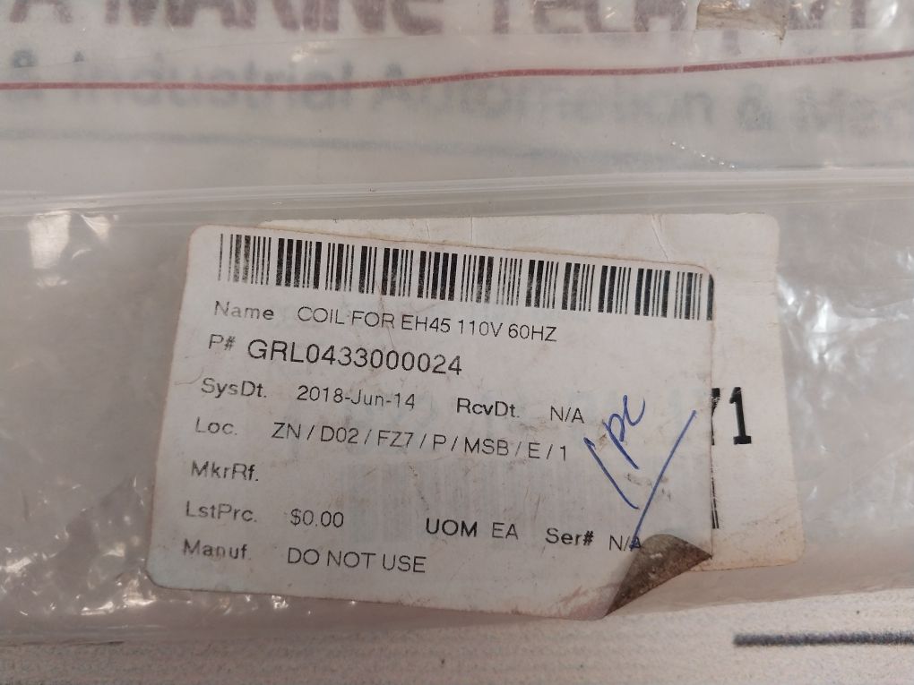 Abb 5284 1734-1 Coil For Eh45 110V 60Hz