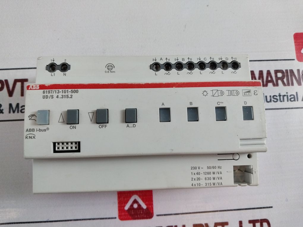 Abb 6197/13-101-500 Universal Dimming Actuator 230V~ 50/60 Hz
