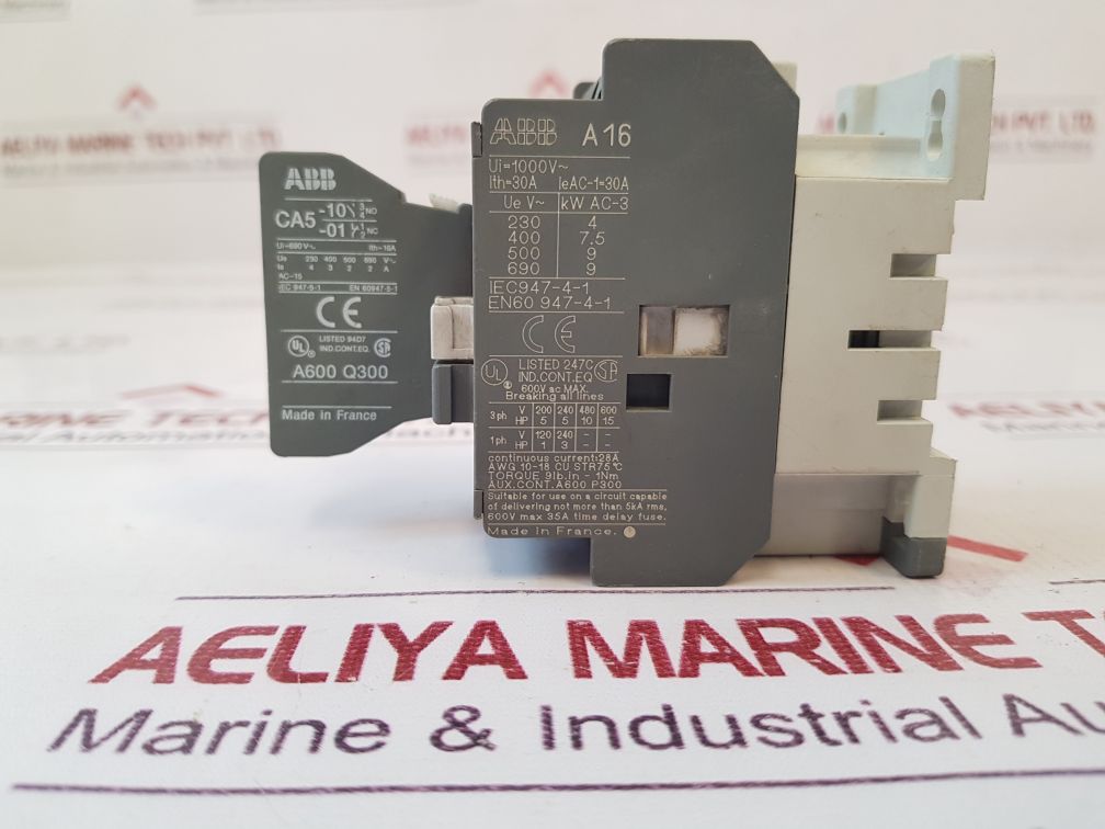 Abb A16-30-01 Contactor With Ca5-10 Auxiliary Contact