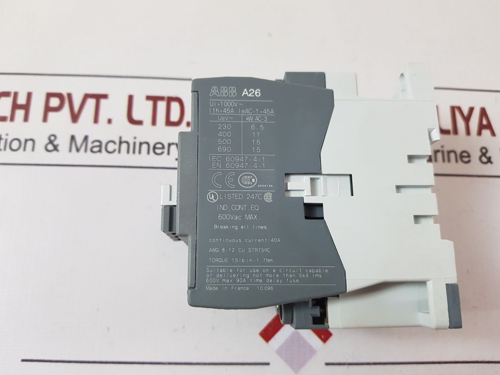 Abb a26-40-00 contactor 1sbl241201r8800
