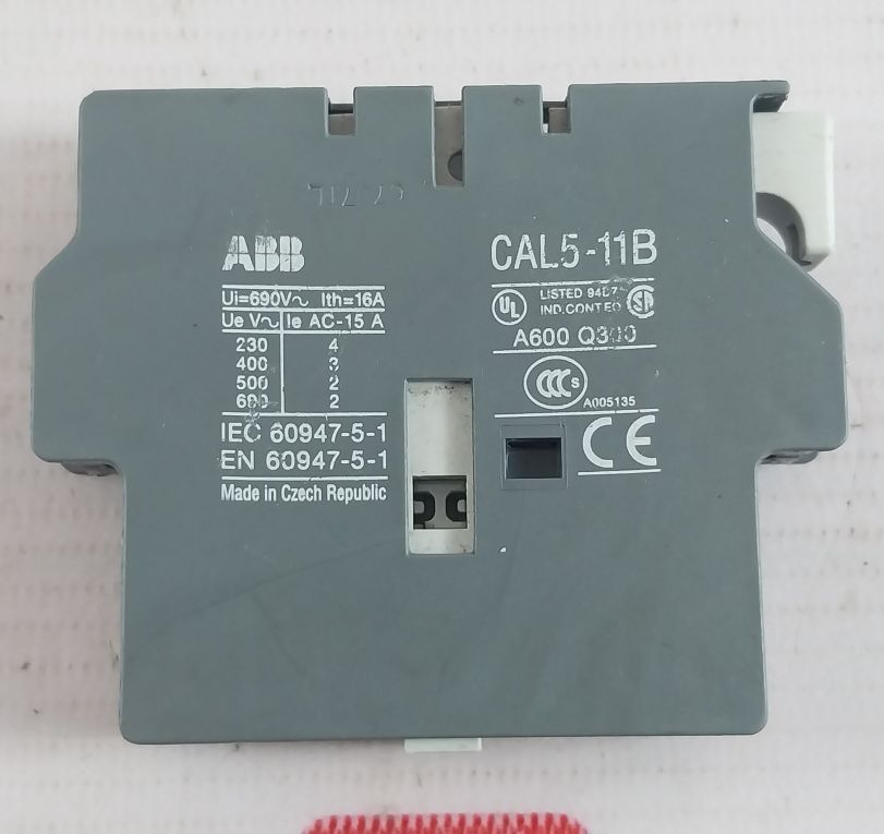 Abb A26 Ca5-01 Contactor Ta 25 Du Relay With Cal5-11B Auxiliary Contact Set