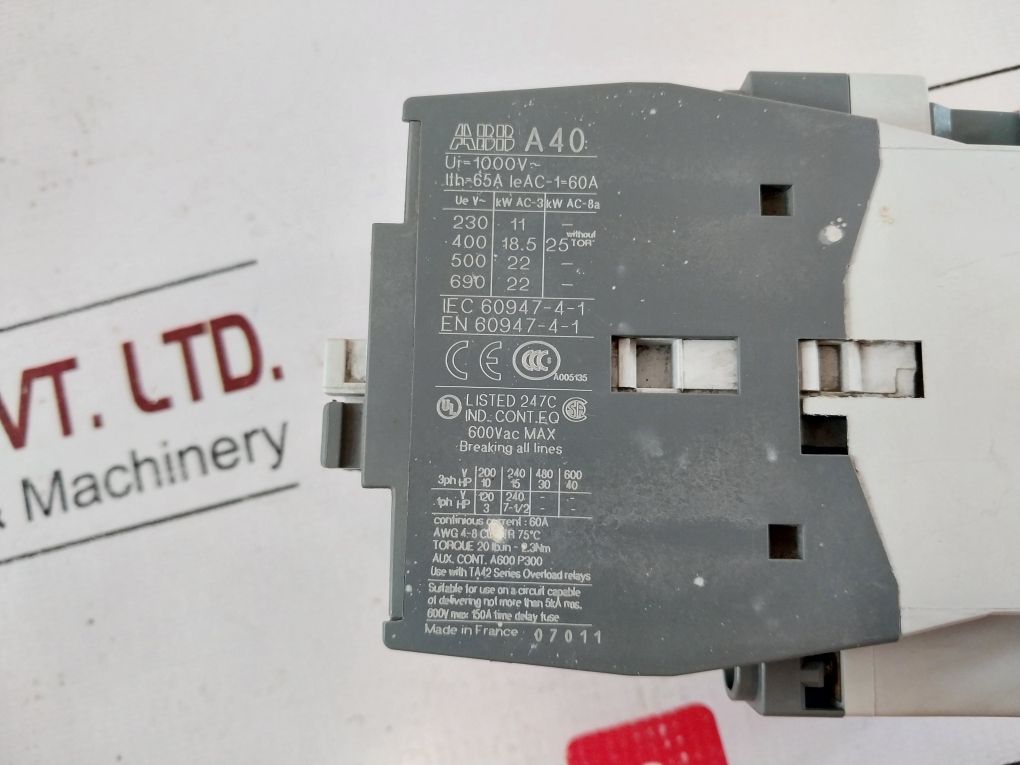 Abb A40-30-10 Contactor 220-230V 50Hz 230-240V 60Hz