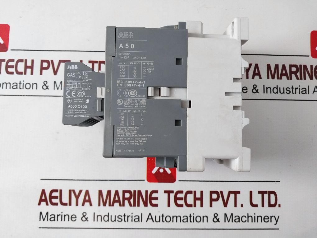 Abb A50 Contactor With Ca5-10 Auxiliary Contact Blocks
