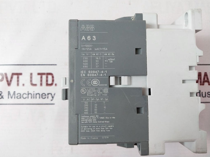 Abb A63-30 A Line Magnetic Contactor 110-120V 60Hz