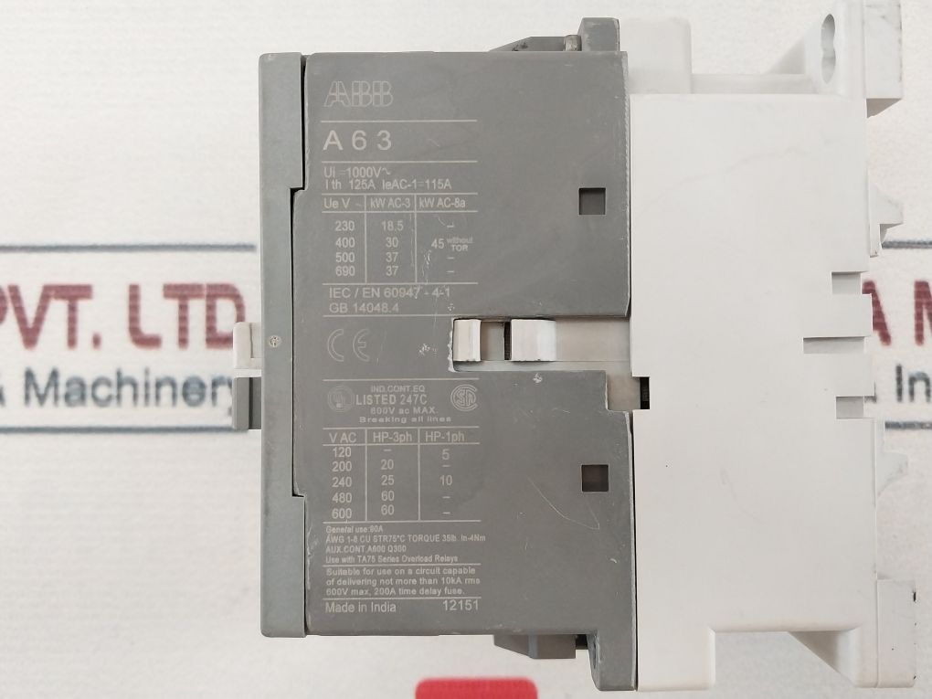 Abb A63-30 Aux. Contactor 230-240V 60Hz