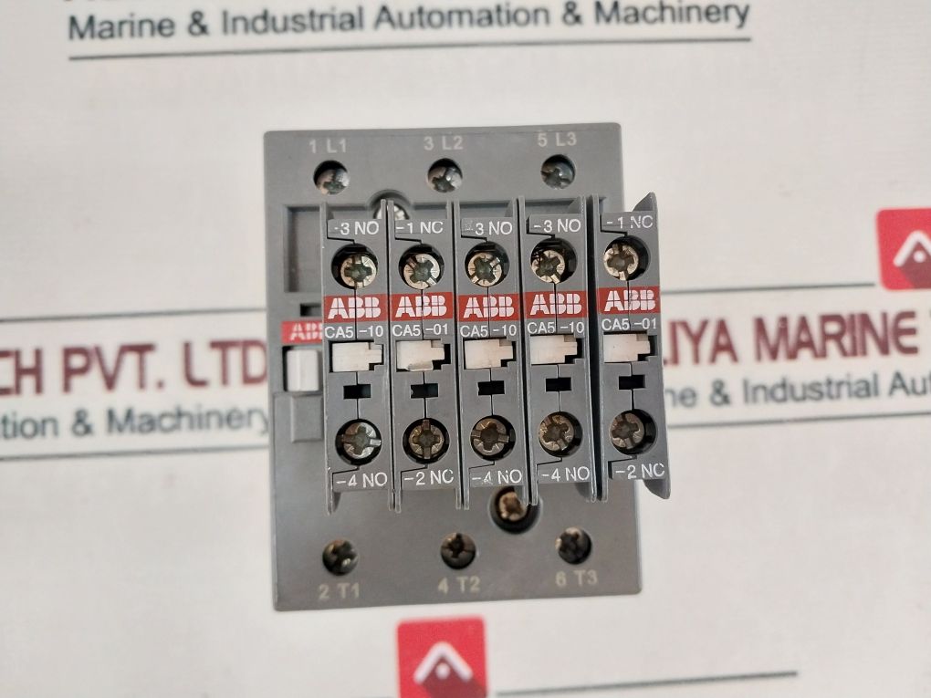 Abb A75 Contactor Cal5 Contact Block With Ta75 Du Thermal Overload Relay Set