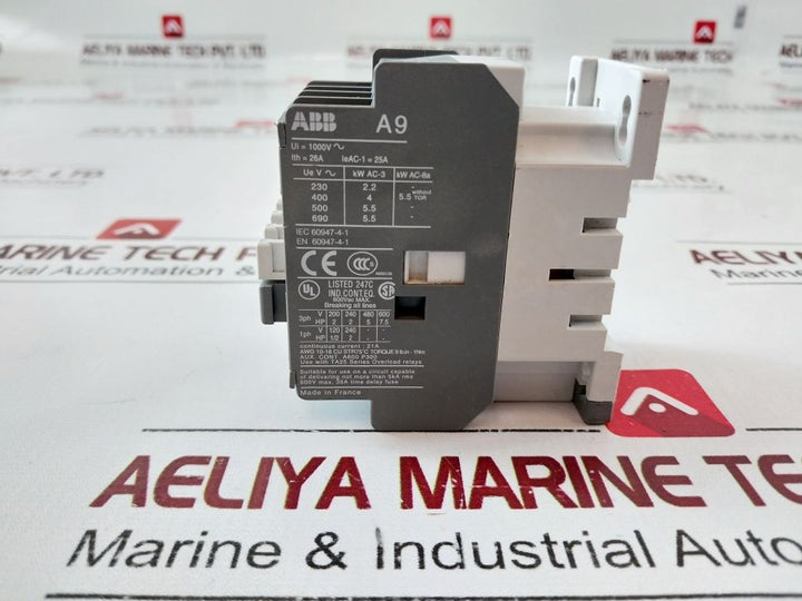 Abb A9-30-10 Aux Contactor 600Vac 21A