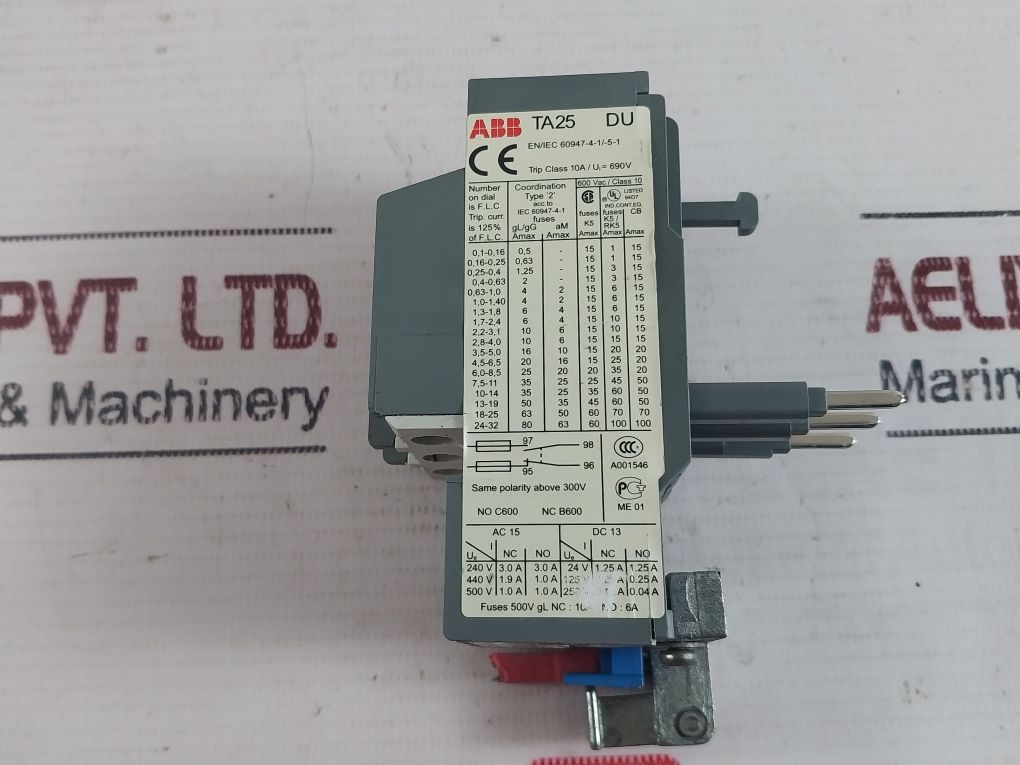 Abb A9 Ca5-01 Contactor Ta 25 Du Relay With Cal5-11 Auxiliary Contact Set