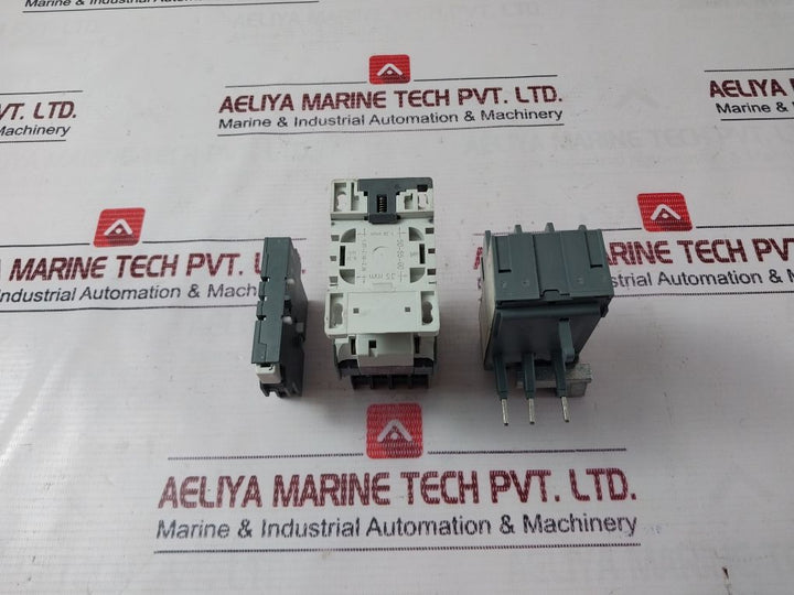 Abb Ca5-10 Contactor ,Ta25 Du Relay With Cal5-11 Auxiliary Contact Block Set