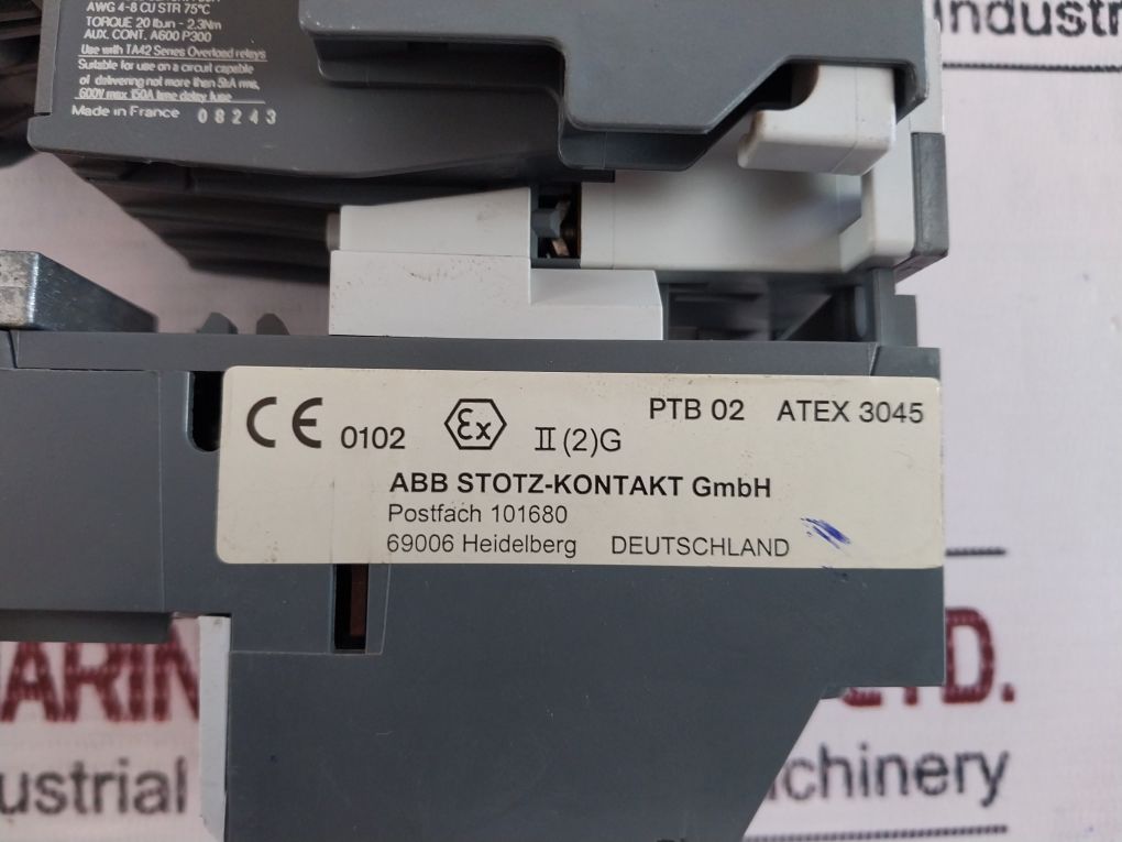 Abb A 40 Contactor Auxiliary Contact Block Cal5-11 With Ta42 Du Overload Relay