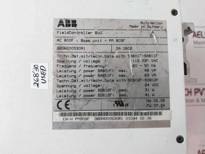 Abb Ac 800F, Sa 811F Fieldcontroller 800 Module Rack