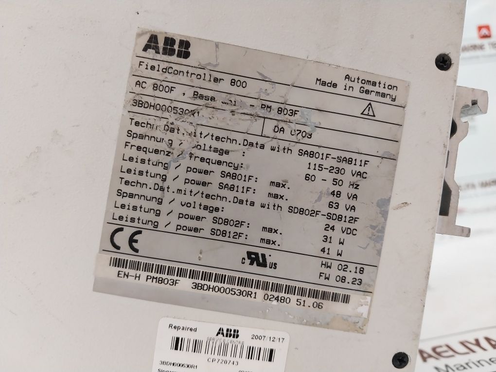 Abb Ac 800F,Ei 813F,Fi 830F,Fi 820F Module Rack