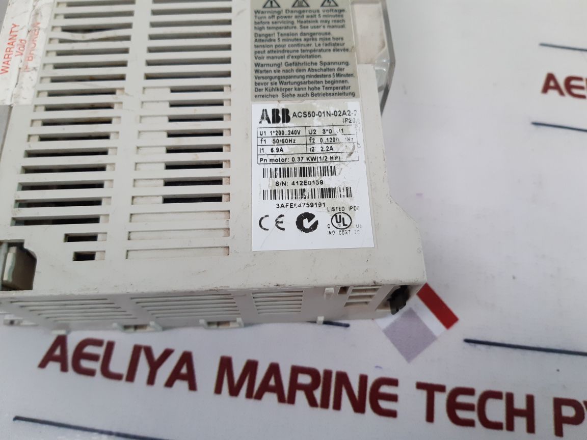 Abb Acs50-01N-02A2-2 Ac Driver 0.37 Kw (1/2 Hp)